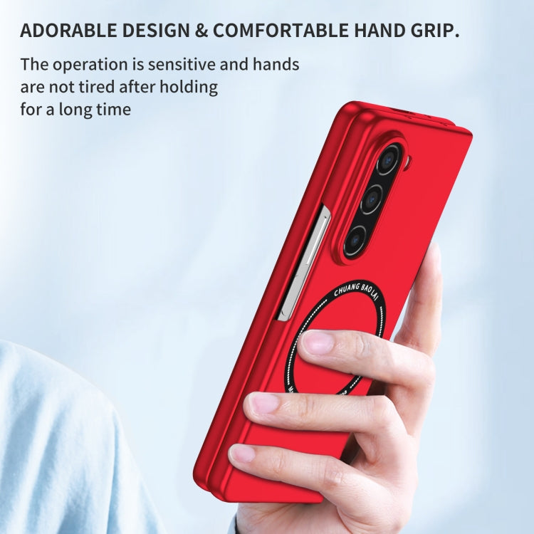 For Samsung Galaxy Z Fold5 Magsafe Magnetic Folding PC Phone Case(Red)