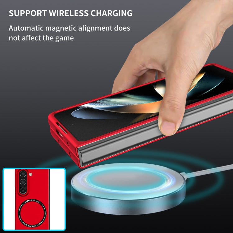 For Samsung Galaxy Z Fold5 Magsafe Magnetic Folding PC Phone Case(Red)
