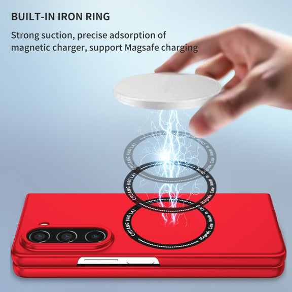 For Samsung Galaxy Z Fold5 Magsafe Magnetic Folding PC Phone Case(Red)