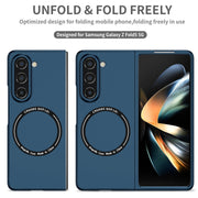 For Samsung Galaxy Z Fold5 Magsafe Magnetic Folding PC Phone Case(Blue)