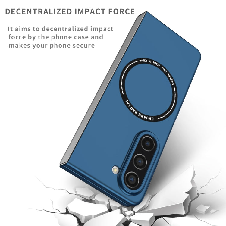 For Samsung Galaxy Z Fold5 Magsafe Magnetic Folding PC Phone Case(Blue)