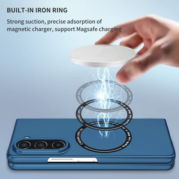 For Samsung Galaxy Z Fold5 Magsafe Magnetic Folding PC Phone Case(Blue)
