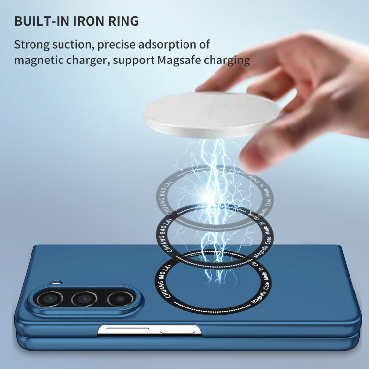 For Samsung Galaxy Z Fold5 Magsafe Magnetic Folding PC Phone Case(Blue)