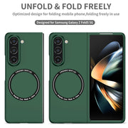 For Samsung Galaxy Z Fold5 Magsafe Magnetic Folding PC Phone Case(Green)