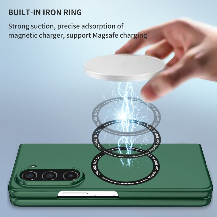 For Samsung Galaxy Z Fold5 Magsafe Magnetic Folding PC Phone Case(Green)