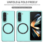 For Samsung Galaxy Z Fold5 Magsafe Magnetic Folding PC Phone Case(Light Blue)