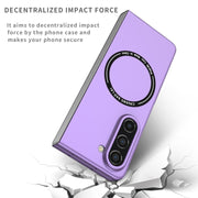 For Samsung Galaxy Z Fold5 Magsafe Magnetic Folding PC Phone Case(Purple)