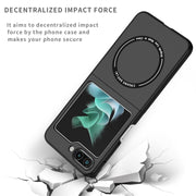 For Samsung Galaxy Z Flip5 5G Magsafe Magnetic Folding PC Phone Case(Black)