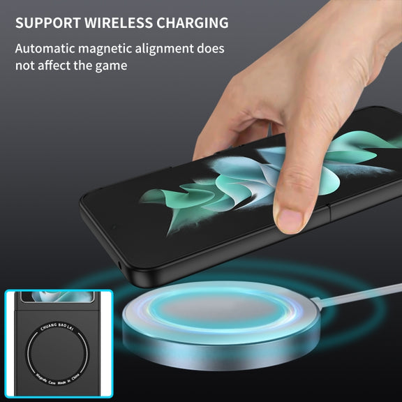 For Samsung Galaxy Z Flip5 5G Magsafe Magnetic Folding PC Phone Case(Black)