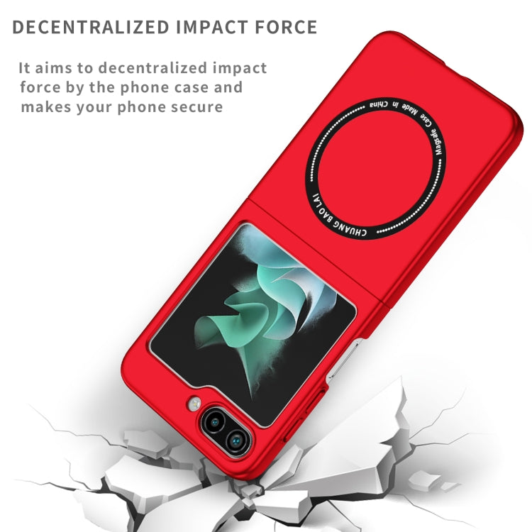 For Samsung Galaxy Z Flip5 5G Magsafe Magnetic Folding PC Phone Case(Red)