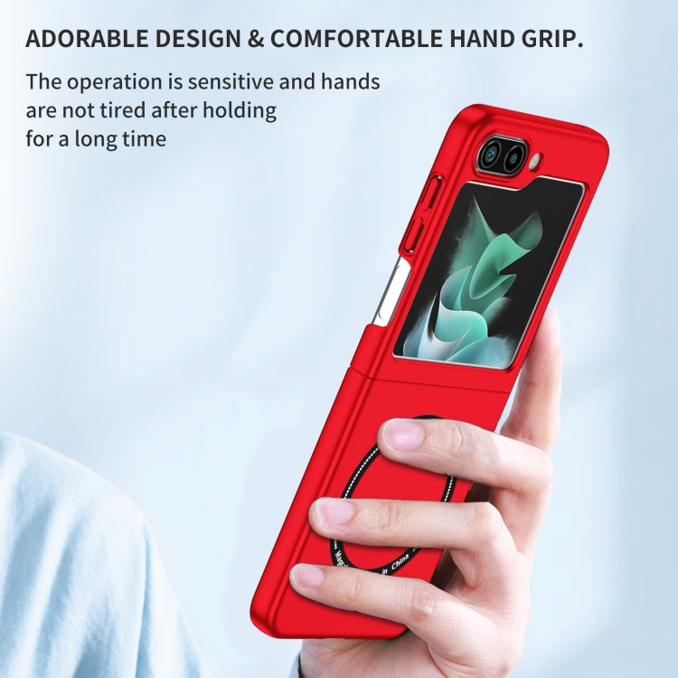 For Samsung Galaxy Z Flip5 5G Magsafe Magnetic Folding PC Phone Case(Red)