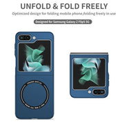For Samsung Galaxy Z Flip5 5G Magsafe Magnetic Folding PC Phone Case(Blue)