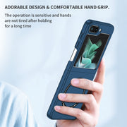 For Samsung Galaxy Z Flip5 5G Magsafe Magnetic Folding PC Phone Case(Blue)