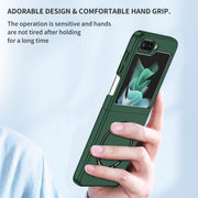 For Samsung Galaxy Z Flip5 5G Magsafe Magnetic Folding PC Phone Case(Green)