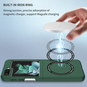 For Samsung Galaxy Z Flip5 5G Magsafe Magnetic Folding PC Phone Case(Green)