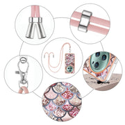 For Honor Magic5 Pro Electroplating IMD TPU Phone Case with Lanyard(Pink Scales)