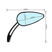 SF104 Motorcycle Modified Retro Rearview Mirror Reflective Mirror(Black)