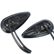 SF104 Motorcycle Modified Retro Rearview Mirror Reflective Mirror(Black)
