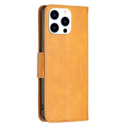 For iPhone 16 Pro Max Lambskin Texture Pure Color Flip Leather Phone Case(Yellow)