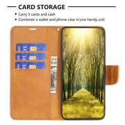 For iPhone 16 Lambskin Texture Pure Color Flip Leather Phone Case(Yellow)