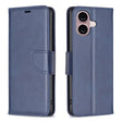 For iPhone 16 Lambskin Texture Pure Color Flip Leather Phone Case(Blue) - iPhone 16 Cases by PMC TechLife | Online Shopping South Africa | PMC TechLife | Buy Now Pay Later Mobicred