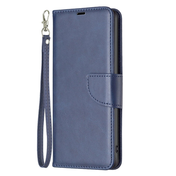 For iPhone 16 Lambskin Texture Pure Color Flip Leather Phone Case(Blue)