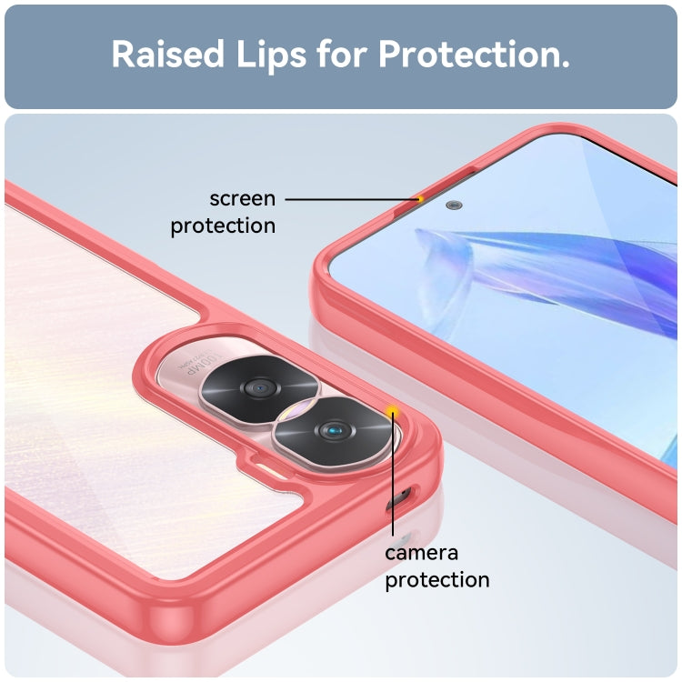 For Honor 90 Lite Colorful Series Acrylic Hybrid TPU Phone Case(Red)