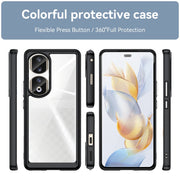 For Honor 80 Pro Colorful Series Acrylic Hybrid TPU Phone Case(Black)