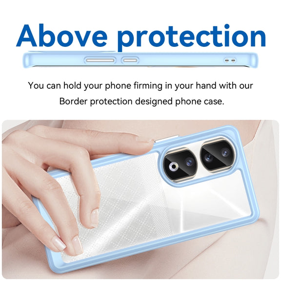 For Honor 80 Pro Colorful Series Acrylic Hybrid TPU Phone Case(Blue)
