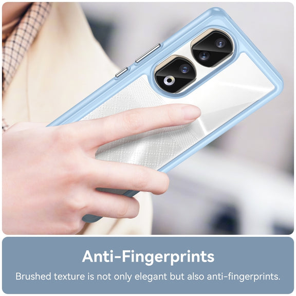 For Honor 80 Pro Colorful Series Acrylic Hybrid TPU Phone Case(Blue)