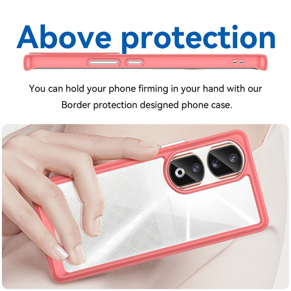 For Honor 80 Pro Colorful Series Acrylic Hybrid TPU Phone Case(Red)