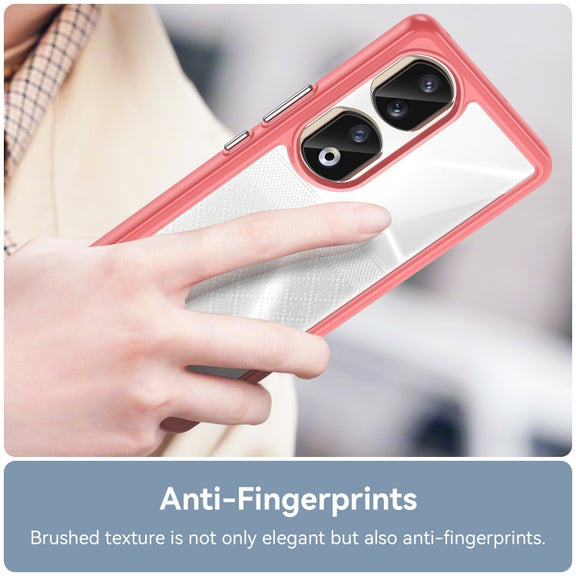 For Honor 80 Pro Colorful Series Acrylic Hybrid TPU Phone Case(Red)