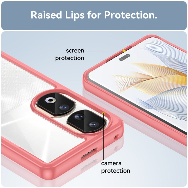 For Honor 80 Pro Colorful Series Acrylic Hybrid TPU Phone Case(Red)