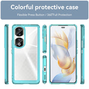 For Honor 80 Pro Colorful Series Acrylic Hybrid TPU Phone Case(Transparent Blue)