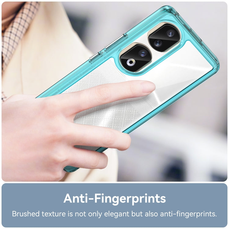 For Honor 80 Pro Colorful Series Acrylic Hybrid TPU Phone Case(Transparent Blue)