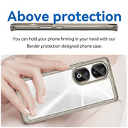 For Honor 90 Pro Colorful Series Acrylic Hybrid TPU Phone Case(Transparent Grey)
