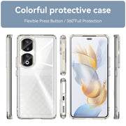 For Honor 90 Pro Colorful Series Acrylic Hybrid TPU Phone Case(Transparent)