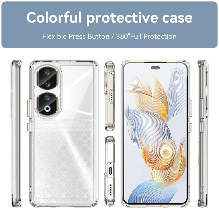 For Honor 90 Pro Colorful Series Acrylic Hybrid TPU Phone Case(Transparent)