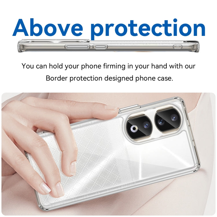 For Honor 90 Pro Colorful Series Acrylic Hybrid TPU Phone Case(Transparent)