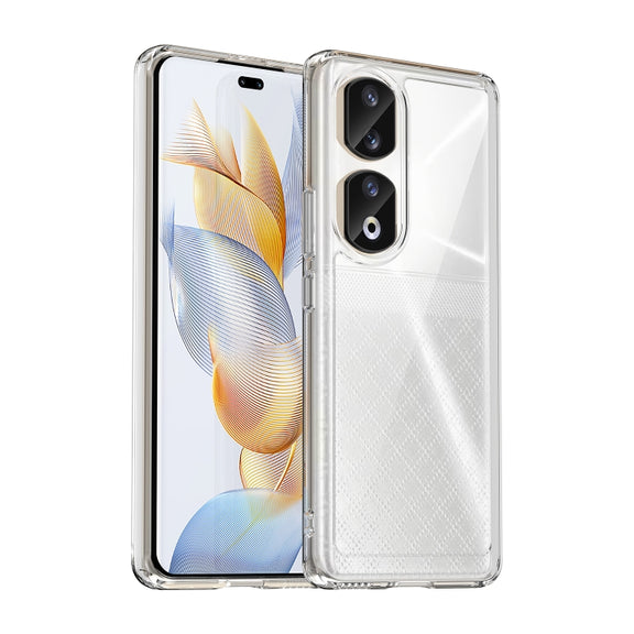 For Honor 90 Pro Colorful Series Acrylic Hybrid TPU Phone Case(Transparent)