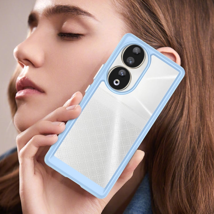 For Honor 80 Colorful Series Acrylic Hybrid TPU Phone Case(Blue)