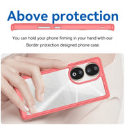 For Honor 80 Colorful Series Acrylic Hybrid TPU Phone Case(Red)