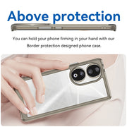 For Honor 80 Colorful Series Acrylic Hybrid TPU Phone Case(Transparent Grey)