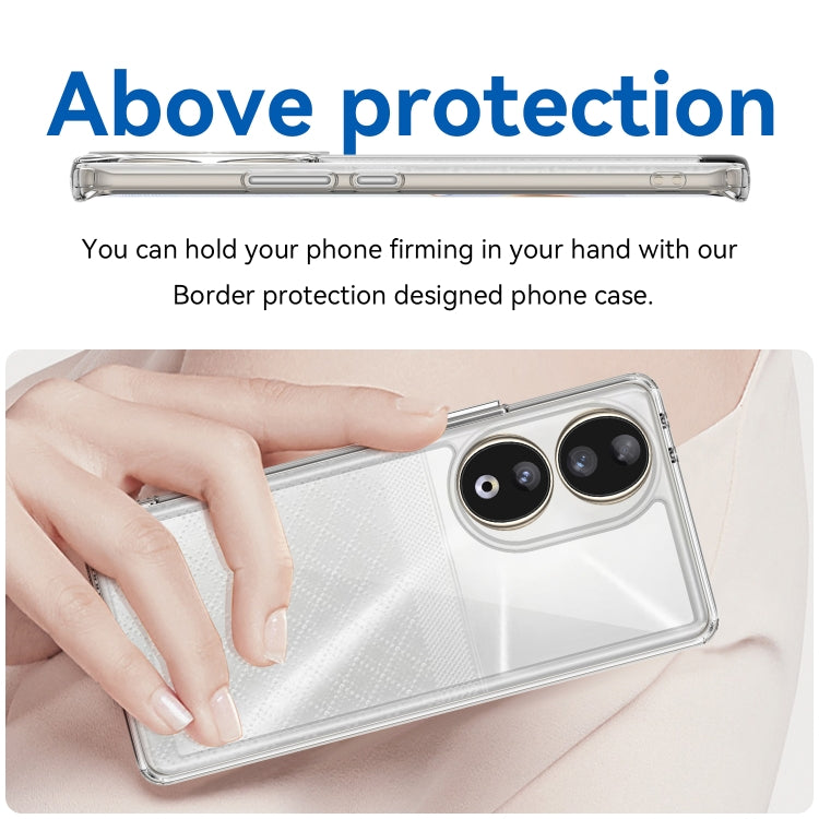 For Honor 80 Colorful Series Acrylic Hybrid TPU Phone Case(Transparent)