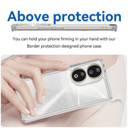 For Honor 80 Colorful Series Acrylic Hybrid TPU Phone Case(Transparent)
