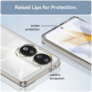 For Honor 80 Colorful Series Acrylic Hybrid TPU Phone Case(Transparent)