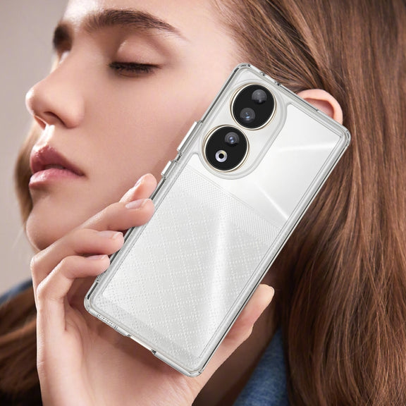 For Honor 80 Colorful Series Acrylic Hybrid TPU Phone Case(Transparent)