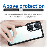 For Honor Play 50 Plus Colorful Series Acrylic Hybrid TPU Phone Case(Black)