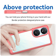 For Honor Play 50 Plus Colorful Series Acrylic Hybrid TPU Phone Case(Red)