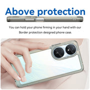 For Honor Play 50 Plus Colorful Series Acrylic Hybrid TPU Phone Case(Transparent Grey)